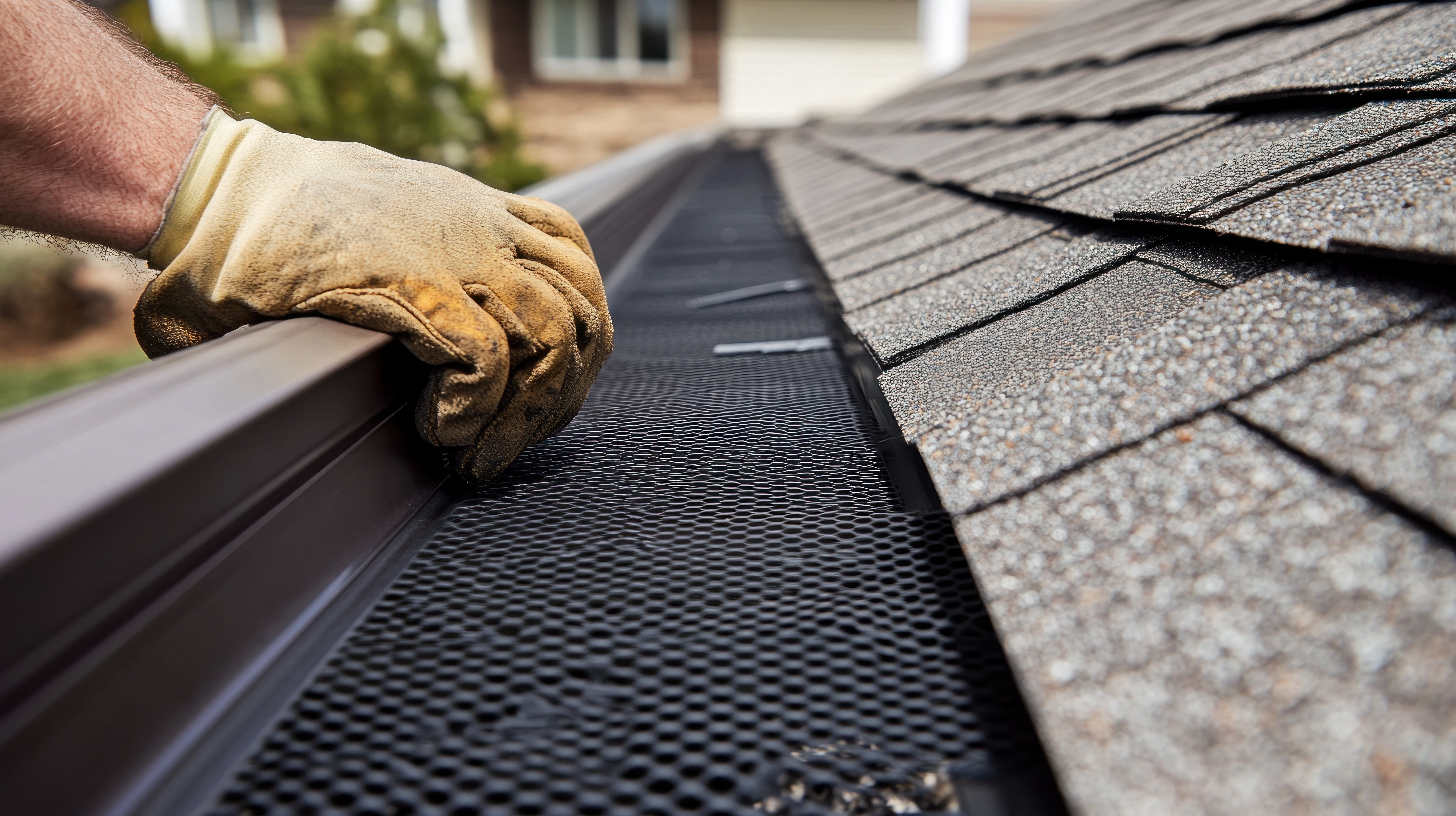 Gutter Guard Installation in action